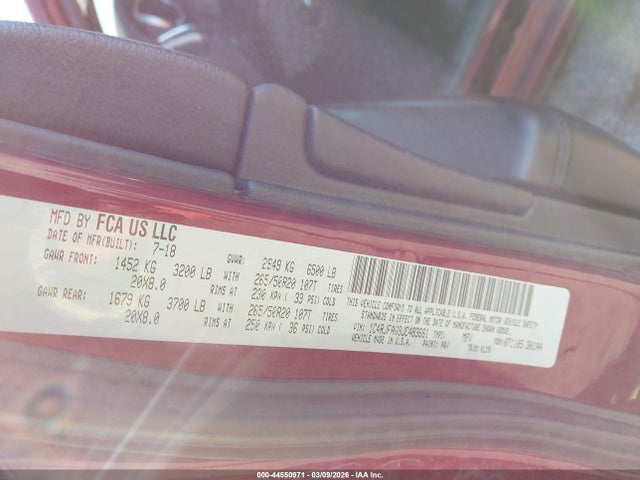 2018 JEEP GRAND CHEROKEE 1C4RJFAG8JC483661 Photo 8