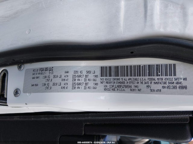1C4PJLAB9FW760544 Jeep Cherokee Sport