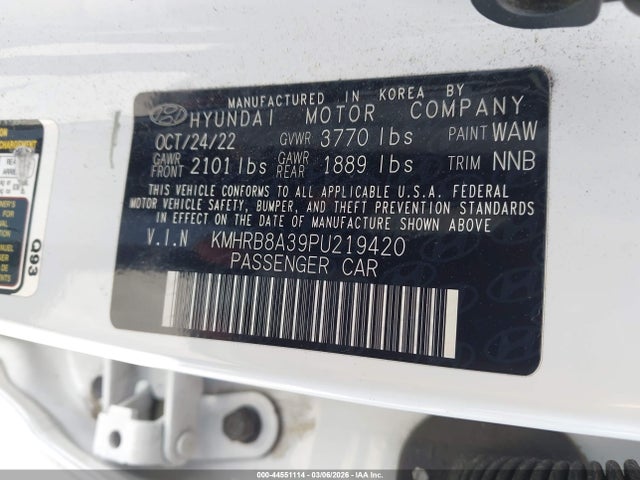 Hyundai Venue Se 2023 KMHRB8A39PU219420 Image 9