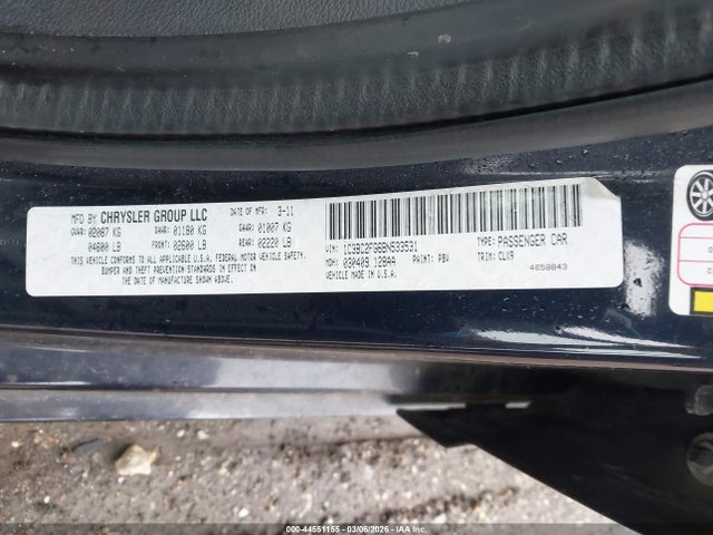 Aukcja sprzedaży 2011 Chrysler 200 Limited, vin: 1C3BC2FG6BN533531, numer aukcji: 44551155