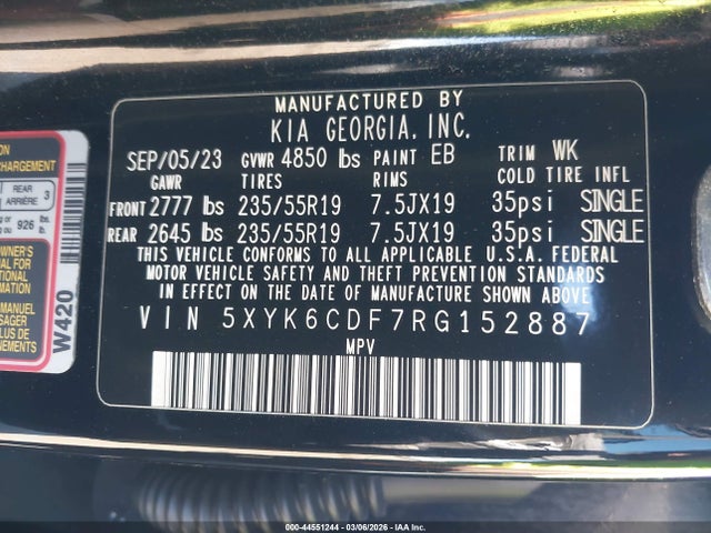 Продаж на аукціоні авто 2024 Kia Sportage X-line, vin: 5XYK6CDF7RG152887, номер лоту: 44551244