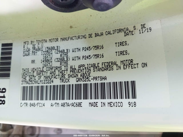 3TMAZ5CNXLM123224 Toyota Tacoma Sr5 V6