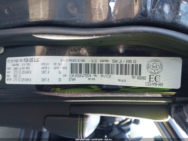 1C4PJMDSXFW772574 Jeep Cherokee Limited