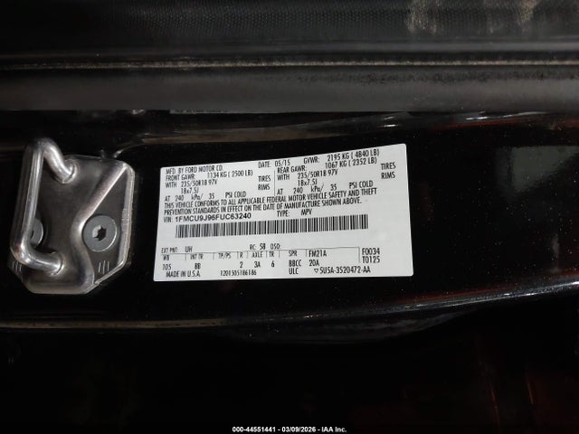 1FMCU9J96FUC63240 Ford Escape Titanium