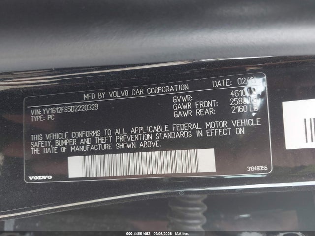 2013 VOLVO S60 YV1612FS5D2220329 Photo 8