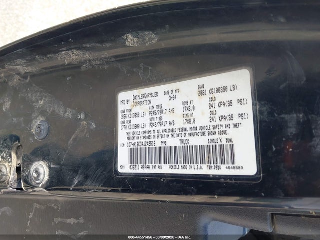 44551456 :رقم المزاد ، 1D7HA16K34J242513 vin ، 2004 Dodge Ram 1500 St مزاد بيع