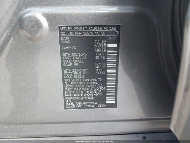 Nissan ROGUE SV 2018 KNMAT2MV0JP511505 Image 9