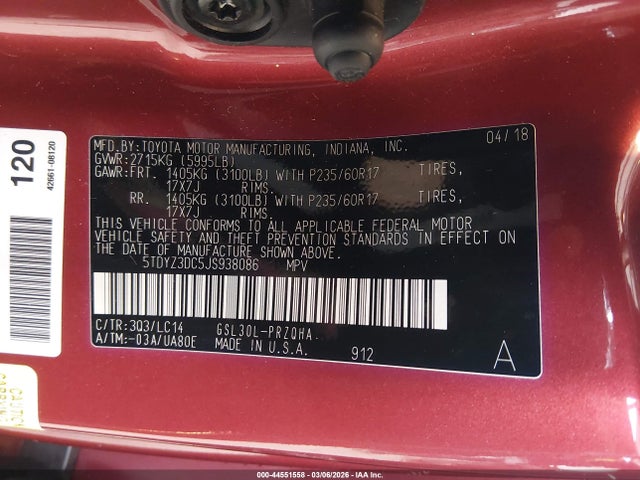 2018 TOYOTA SIENNA 5TDYZ3DC5JS938086 Photo 8