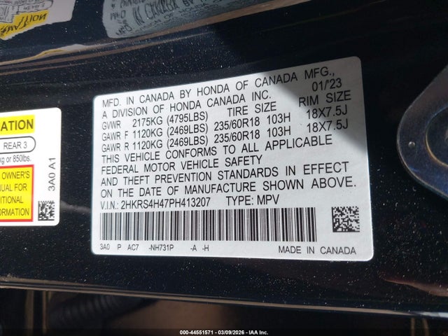 Honda Cr-v Ex Awd 2023 2HKRS4H47PH413207 Image 9
