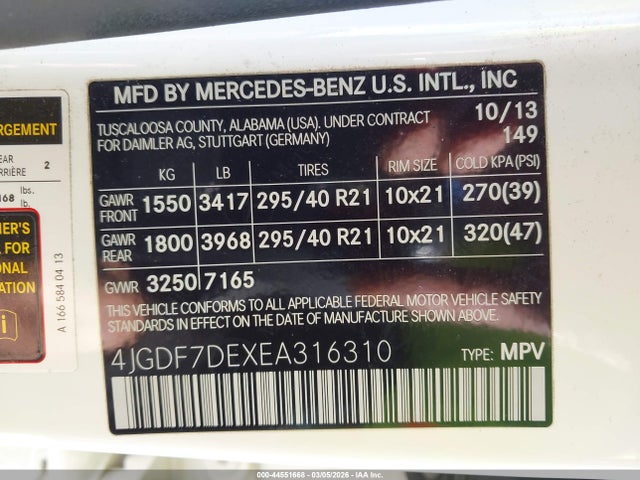 2014 MERCEDES-BENZ GL 550 4JGDF7DEXEA316310 Photo 8