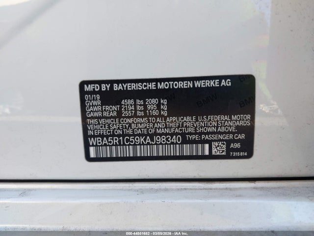 WBA5R1C59KAJ98340 BMW 330I