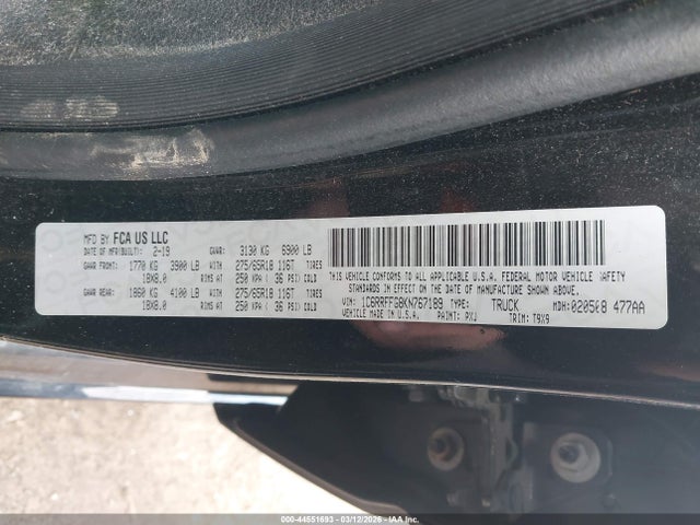 2019 RAM 1500 1C6RRFFG8KN767189 Photo 8