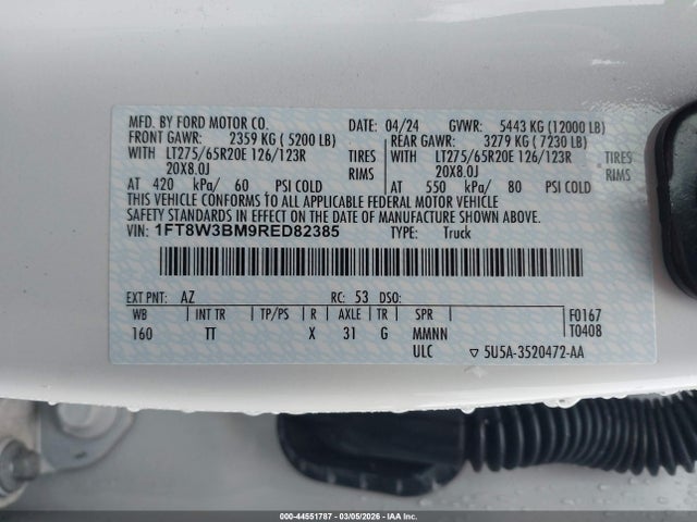 1FT8W3BM9RED82385 Ford F-350 Limited