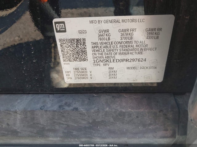 2023 CHEVROLET TAHOE 1GNSKLED0PR297624 Photo 8