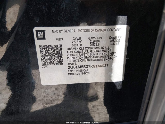 2019 CADILLAC XTS 2G61M5S37K9144637 Photo 8