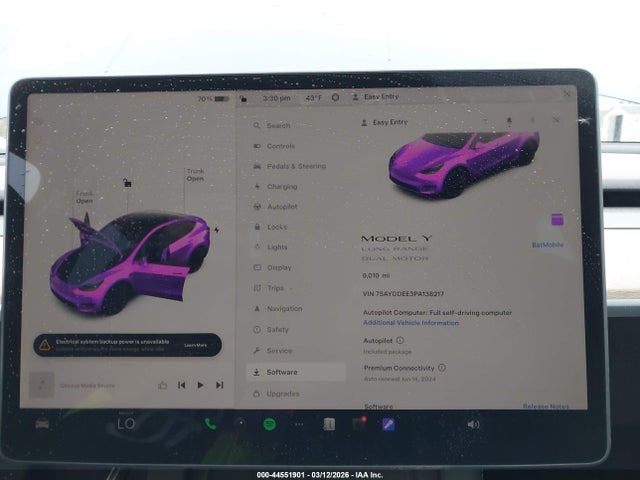 Продаж на аукціоні авто 2023 Tesla Model Y Awd/long Range Dual Motor All-wheel Drive, vin: 7SAYGDEE3PA138217, номер лоту: 44551901