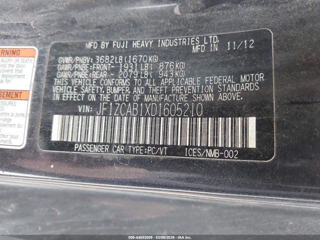 2013 SUBARU BRZ JF1ZCAB1XD1605210 Photo 8