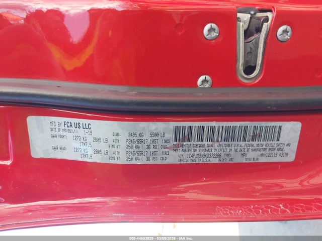 1C4PJMBX9KD372266 Jeep Cherokee Trailhawk Elite 4x4