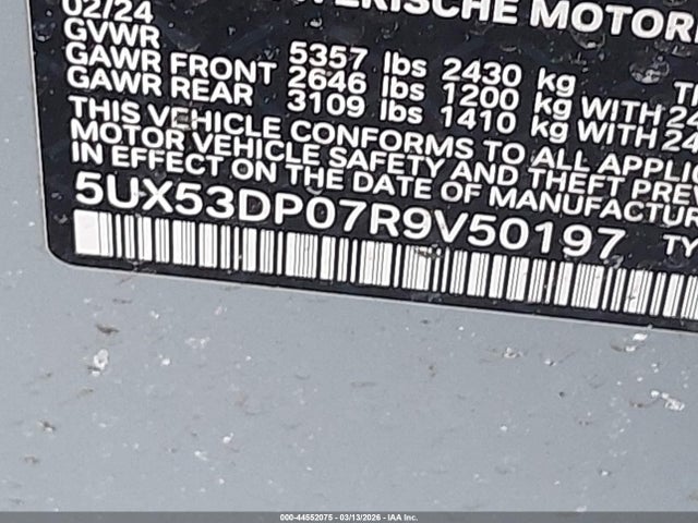 2024 BMW X3 5UX53DP07R9V50197 Photo 8