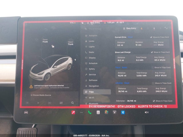 Продаж на аукціоні авто 2022 Tesla Model 3 Long Range Dual Motor All-wheel Drive, vin: 5YJ3E1EB6NF129741, номер лоту: 44552177