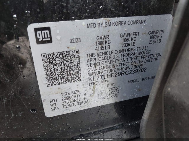 2024 CHEVROLET TRAX KL77LHE29RC239702 Photo 8