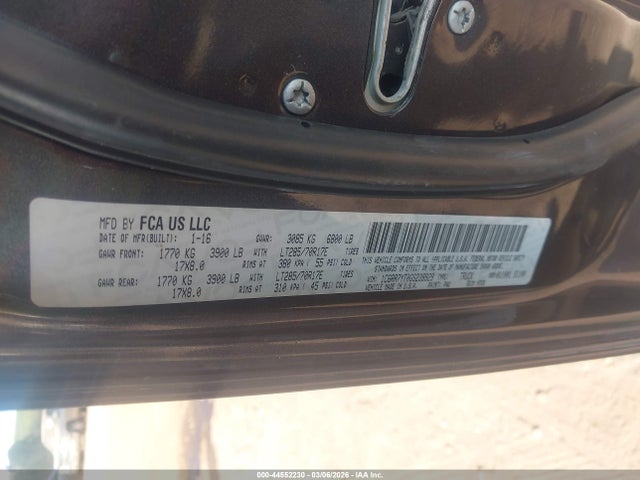 Aukcja sprzedaży 2016 Ram 1500 Rebel, vin: 1C6RR7YT0GS239929, numer aukcji: 44552230