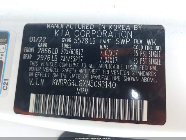 2022 KIA SORENTO HYBRID KNDRG4LGXN5093140 Photo 8