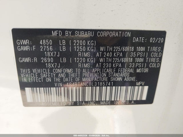 4S4BTANC0L3185741 Subaru Outback Limited
