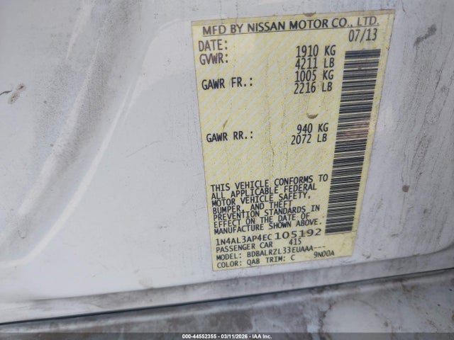 Nissan Altima 2.5 S 2014 1N4AL3AP4EC105192 Image 9