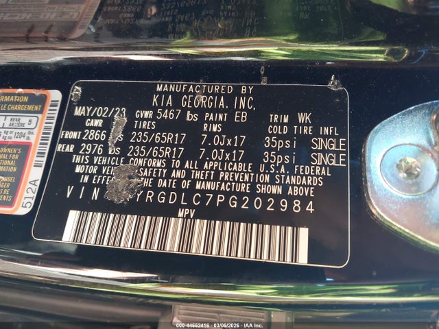 2023 KIA SORENTO 5XYRGDLC7PG202984 Photo 8