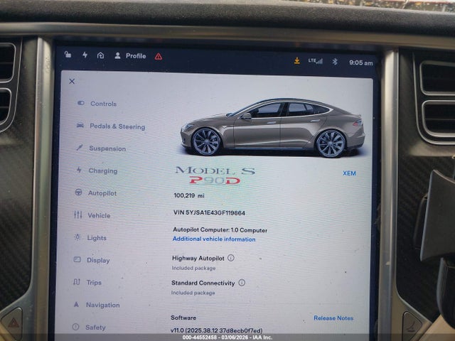 2016 TESLA MODEL S 5YJSA1E43GF119664 Photo 6