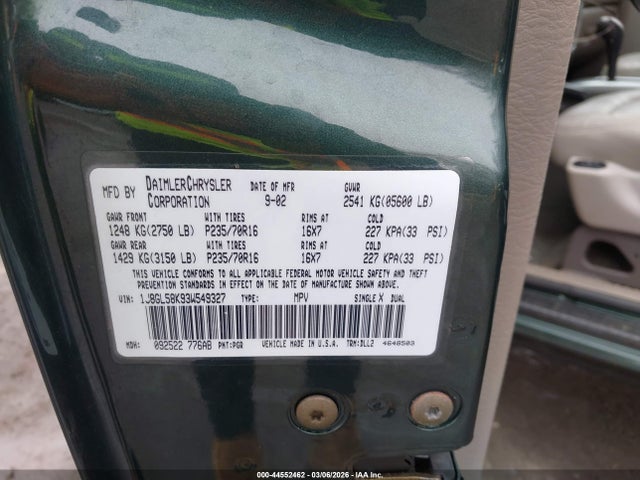 2003 JEEP LIBERTY 1J8GL58K93W549327 Photo 8