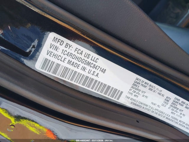 Aukcja sprzedaży 2021 Dodge Durango Gt Plus Rwd, vin: 1C4RDHDG5MC847148, numer aukcji: 44552467