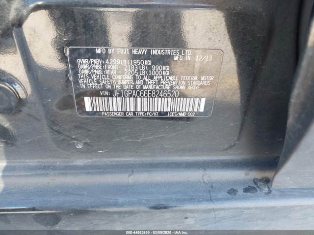 Subaru Impreza 2.0i Premium 2014 JF1GPAC66E8246520 Image 9