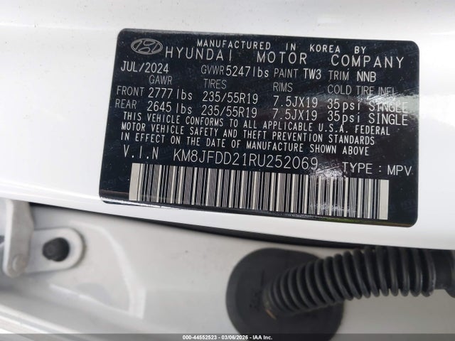 2024 HYUNDAI TUCSON PLUG-IN HYBRID KM8JFDD21RU252069 Photo 8