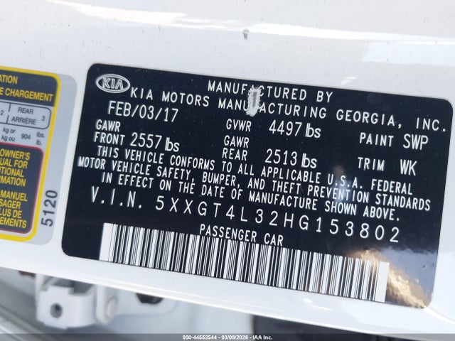 2017 KIA OPTIMA 5XXGT4L32HG153802 Photo 8