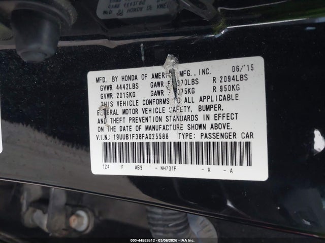 Aukcja sprzedaży 2015 Acura Tlx, vin: 19UUB1F38FA025588, numer aukcji: 44552612