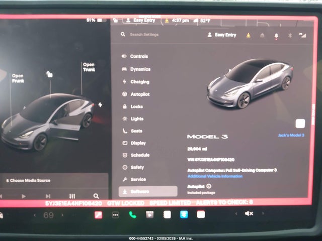 2022 TESLA MODEL 3 5YJ3E1EA4NF106420 Photo 6