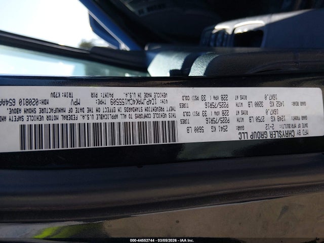 44552744 :رقم المزاد ، 1C4PJMAK4CW155509 vin ، 2012 Jeep Liberty Sport مزاد بيع