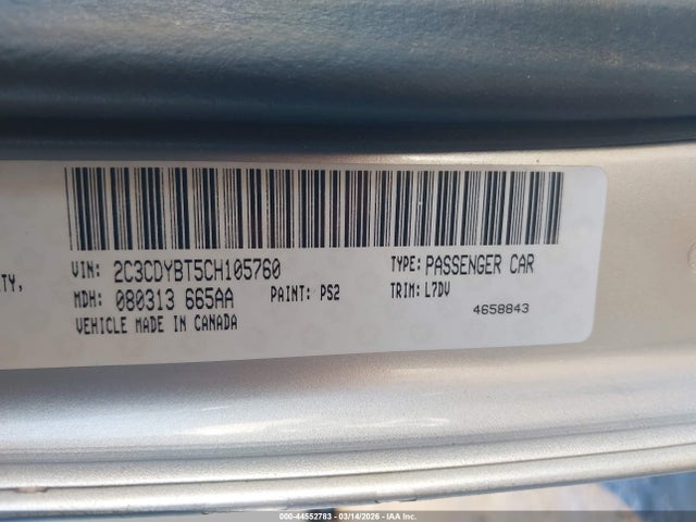 Продажа на аукционе авто 2012 Dodge Challenger R/t, vin: 2C3CDYBT5CH105760, номер лота: 44552783