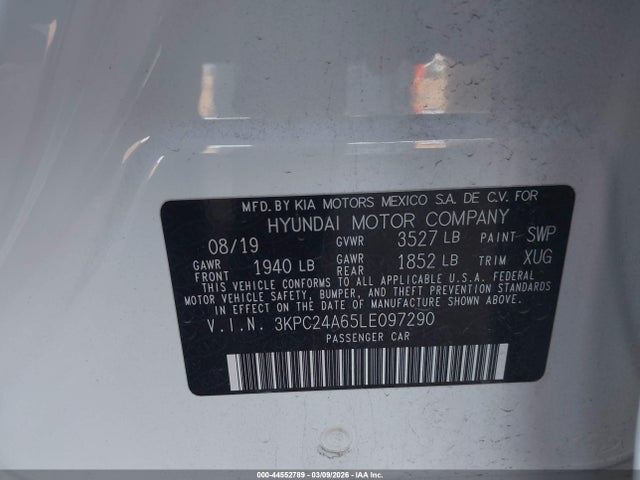 2020 HYUNDAI ACCENT 3KPC24A65LE097290 Photo 8