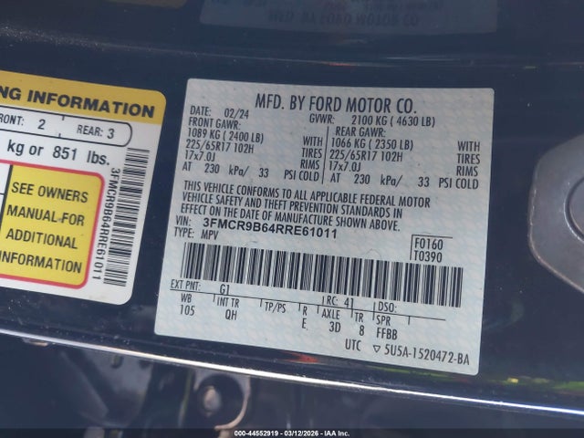 2024 FORD BRONCO SPORT 3FMCR9B64RRE61011 Photo 8