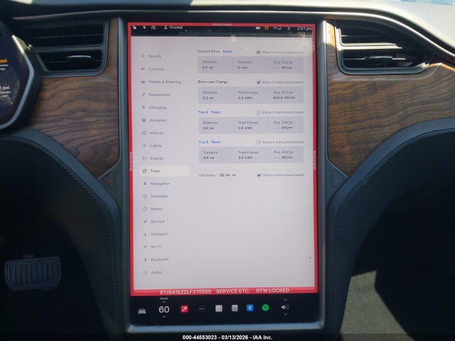 44553023 :رقم المزاد ، 5YJSA1E22LF370555 vin ، 2020 Tesla Model S مزاد بيع