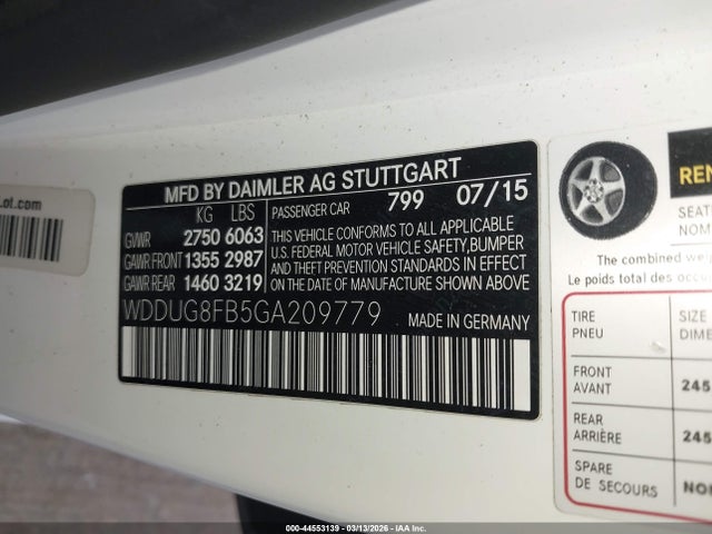 2016 MERCEDES-BENZ S 550 WDDUG8FB5GA209779 Photo 8