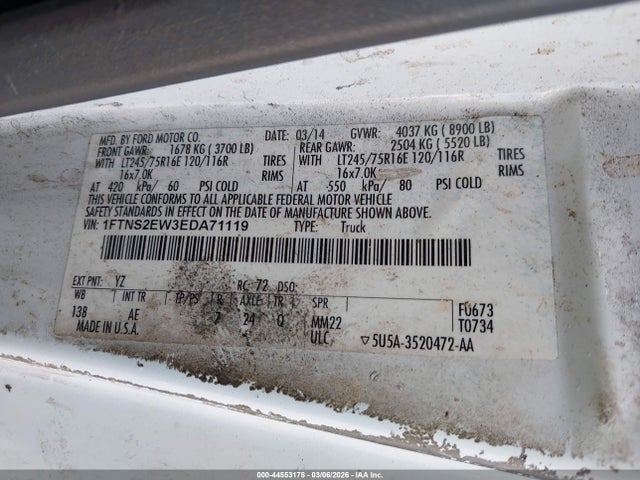 Ford E-250 Commercial 2014 1FTNS2EW3EDA71119 Image 9
