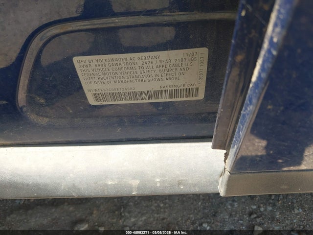 2008 VOLKSWAGEN PASSAT WVWEK93C08E124682 Photo 8