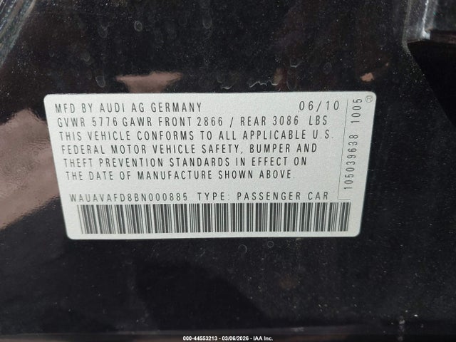 2011 AUDI A8 WAUAVAFD8BN000885 Photo 8