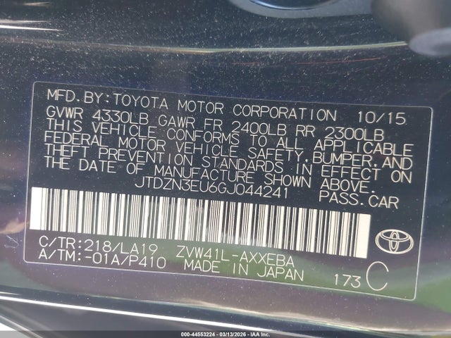 Toyota Prius V Four 2016 JTDZN3EU6GJ044241 Image 9