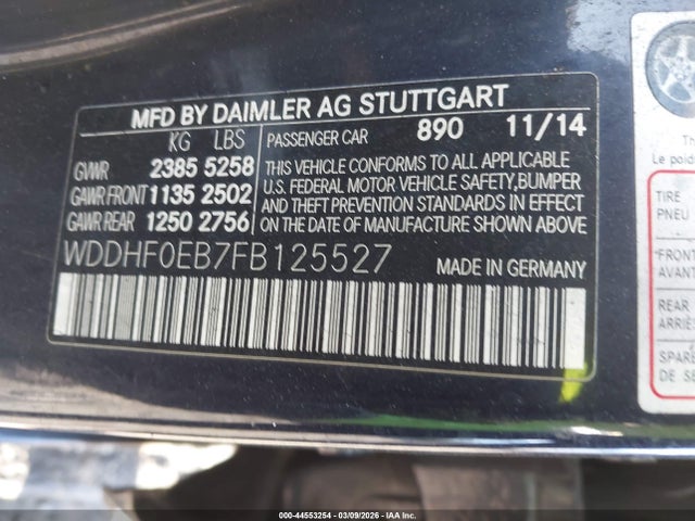 Mercedes-Benz E 250 Bluetec 2015 WDDHF0EB7FB125527 Image 9