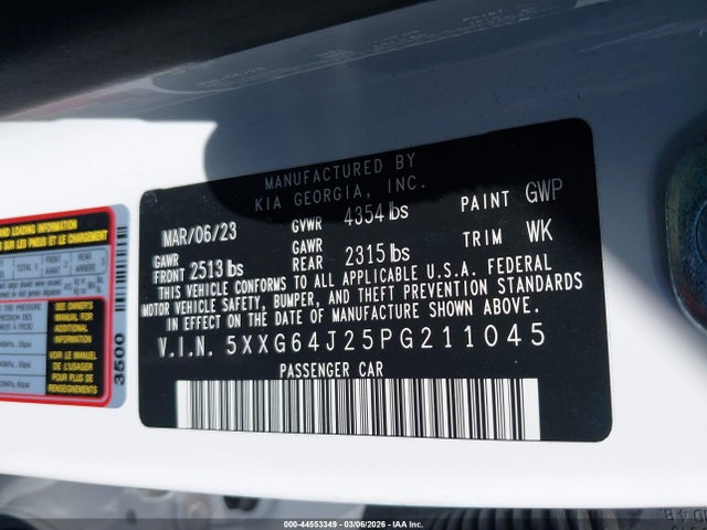 2023 KIA K5 5XXG64J25PG211045 Photo 8